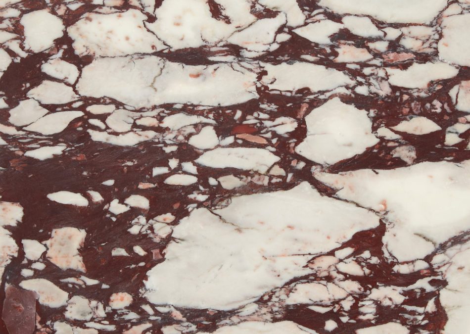 Rosso marble from the studio's material palette